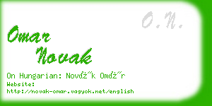 omar novak business card